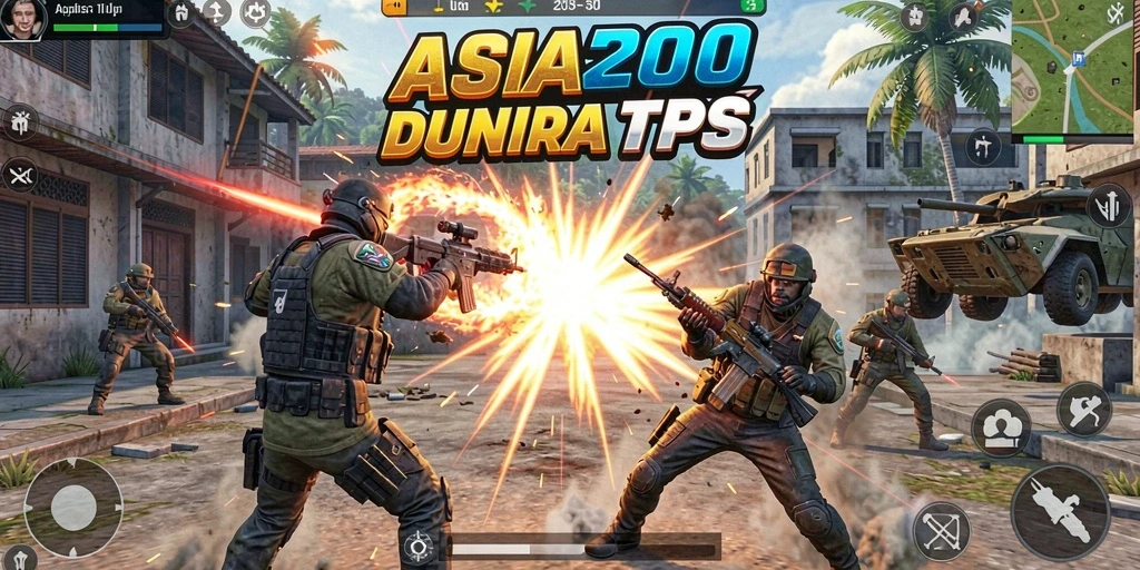Tampilan gameplay seru di dunia TPS ASIA200.