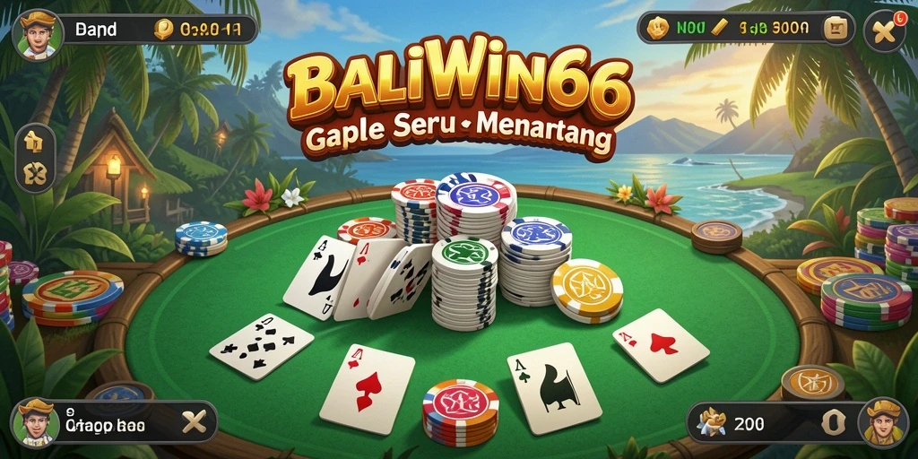 Screenshot gameplay BALIWIN66 menampilkan suasana bermain Gaple yang menyenangkan.