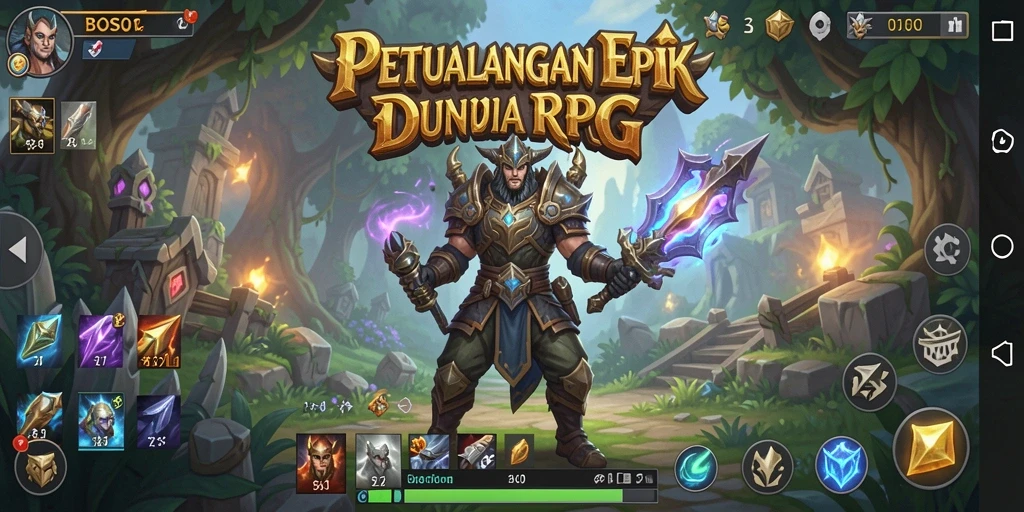 Tampilan visual menakjubkan dari petualangan RPG di BOS01.