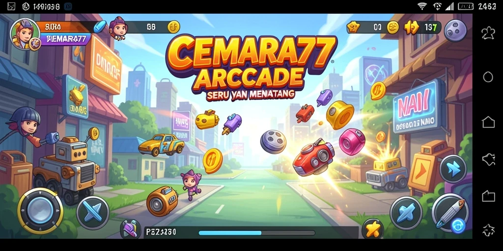 Tampilan gameplay CEMARA77 yang penuh warna dan menarik.