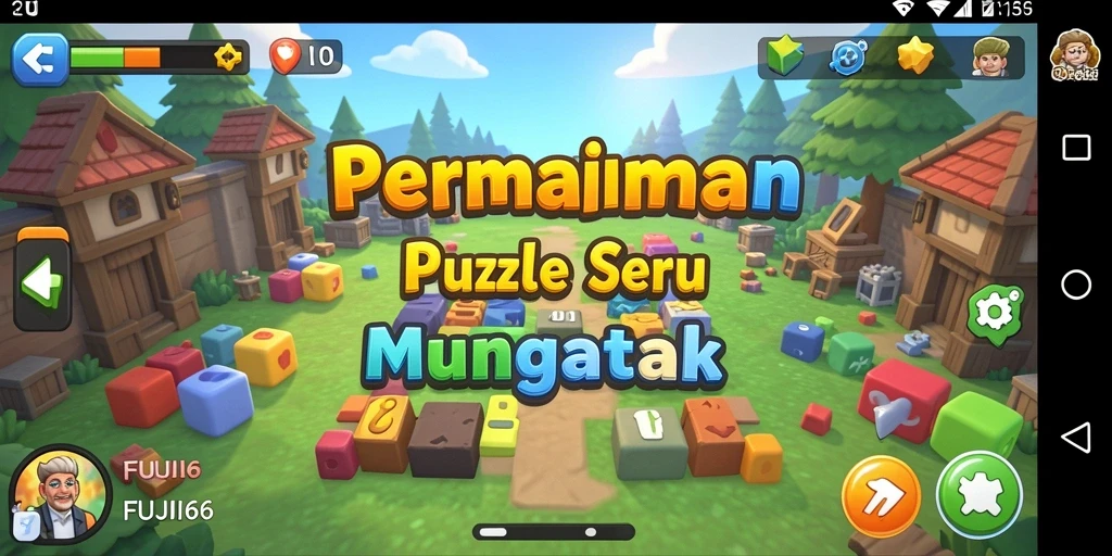 Tangkapan layar utama dari gameplay Puzzle di FUJI66.