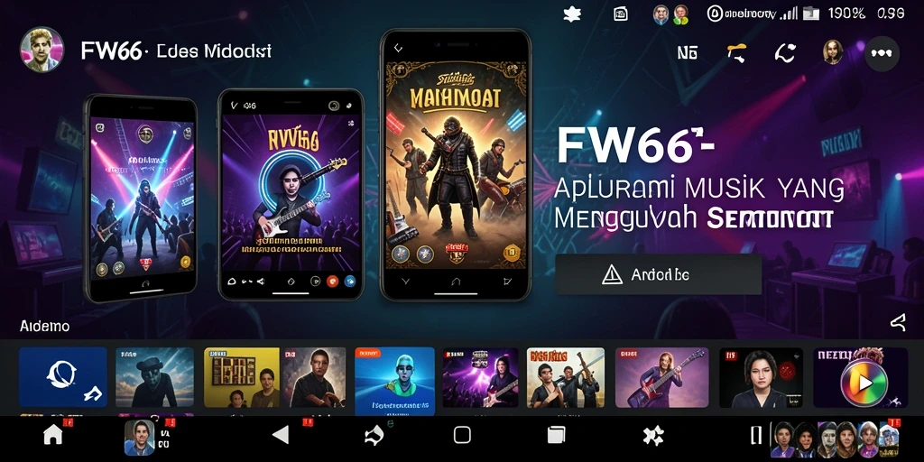 Screenshot dari gameplay musik FW66 dengan visual yang menarik.