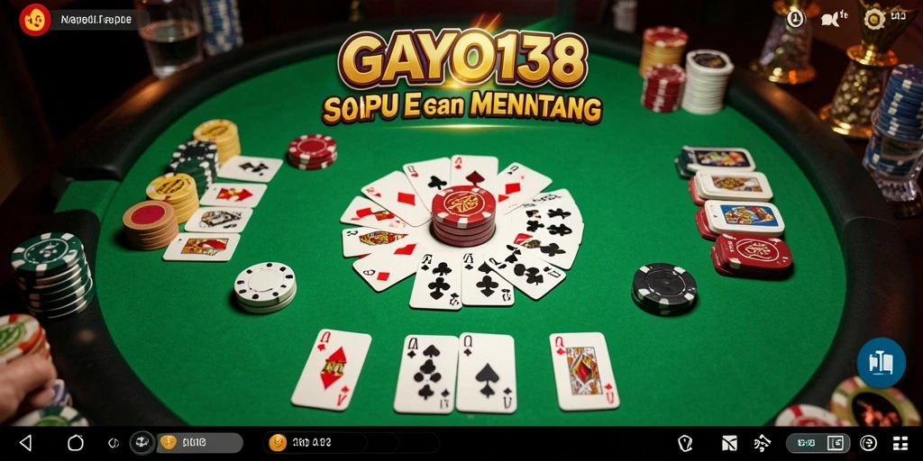 Tampilan gameplay GAYO138 yang menarik saat bermain Gaple.
