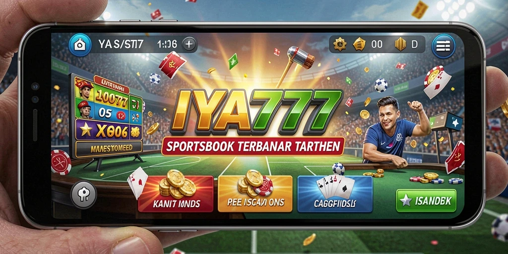 Tampilan antarmuka pengguna IYA777 untuk taruhan olahraga.
