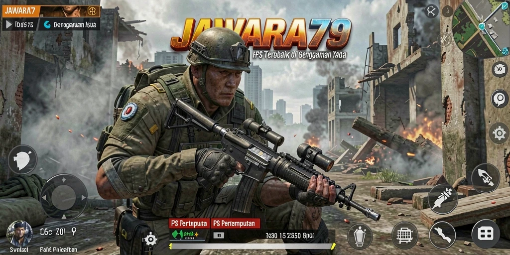 Screenshot menampilkan aksi mendebarkan dalam permainan FPS.