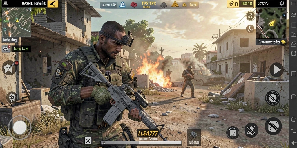 Screenshot LUSA777 yang menunjukkan aksi pertempuran TPS yang mendebarkan.