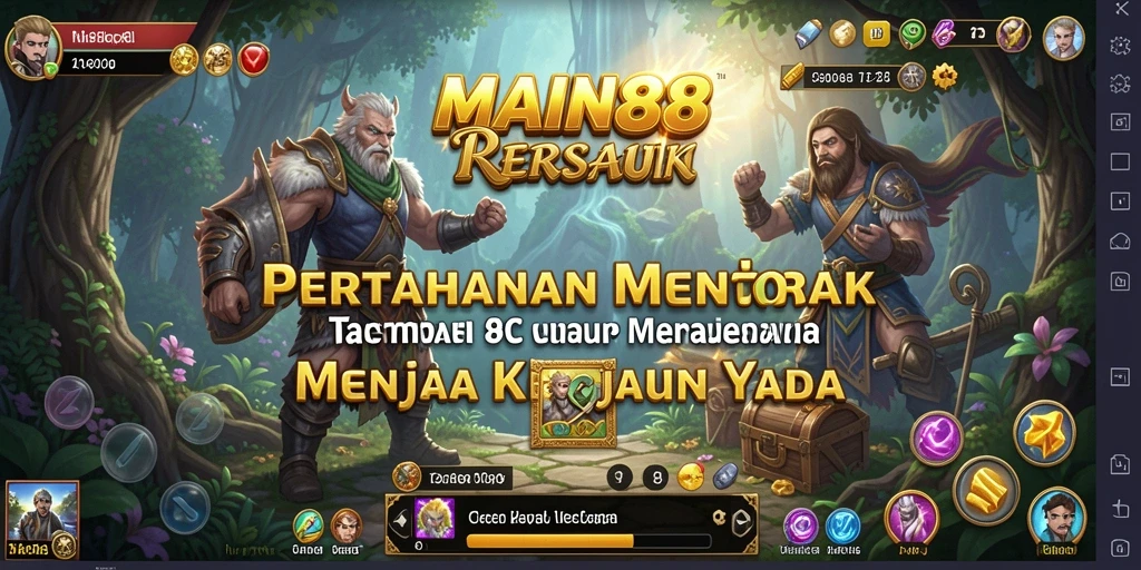 Gameplay <strong>MAIN88</strong> menampilkan aksi menara pertahanan yang seru.