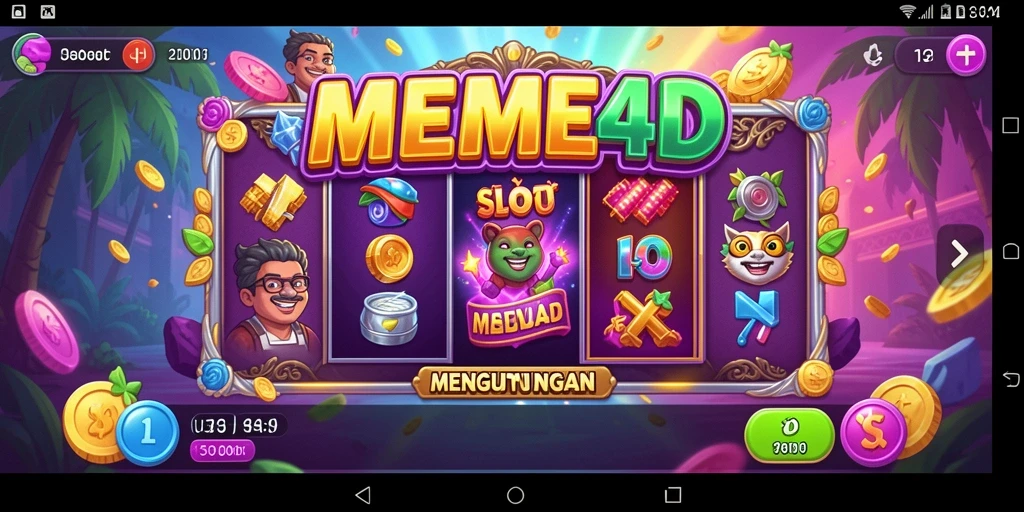 Tampilan gameplay slot yang memukau dan menarik di MEME4D.
