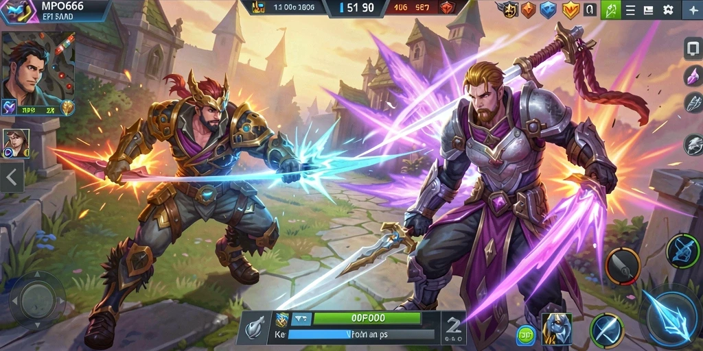 Gameplay intens dan seru dari MPO666 dalam pertempuran tim.