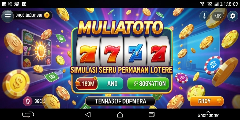 Screenshot utama MULIATOTO menampilkan gameplay seru saat memilih angka lotere.