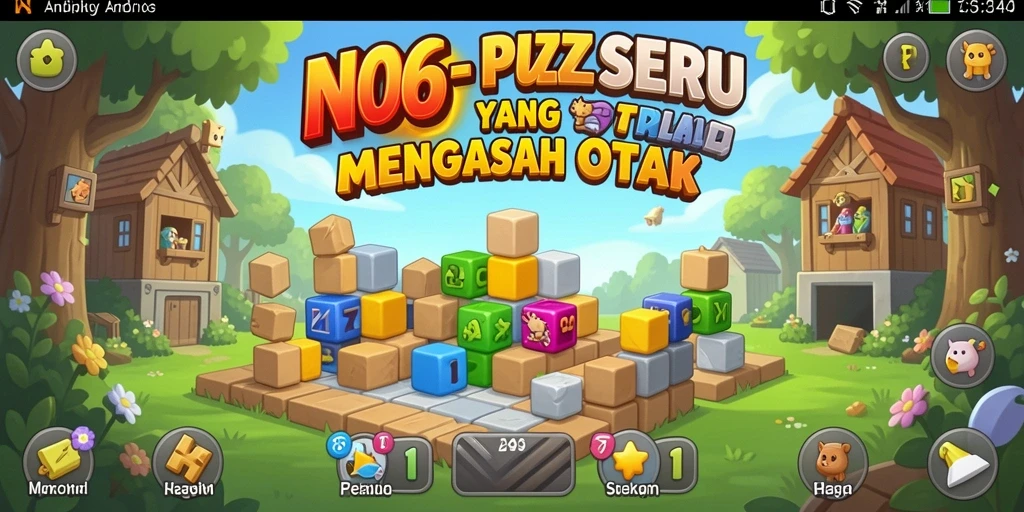 Tampilan gameplay N06 menunjukkan tantangan Puzzle yang menarik.