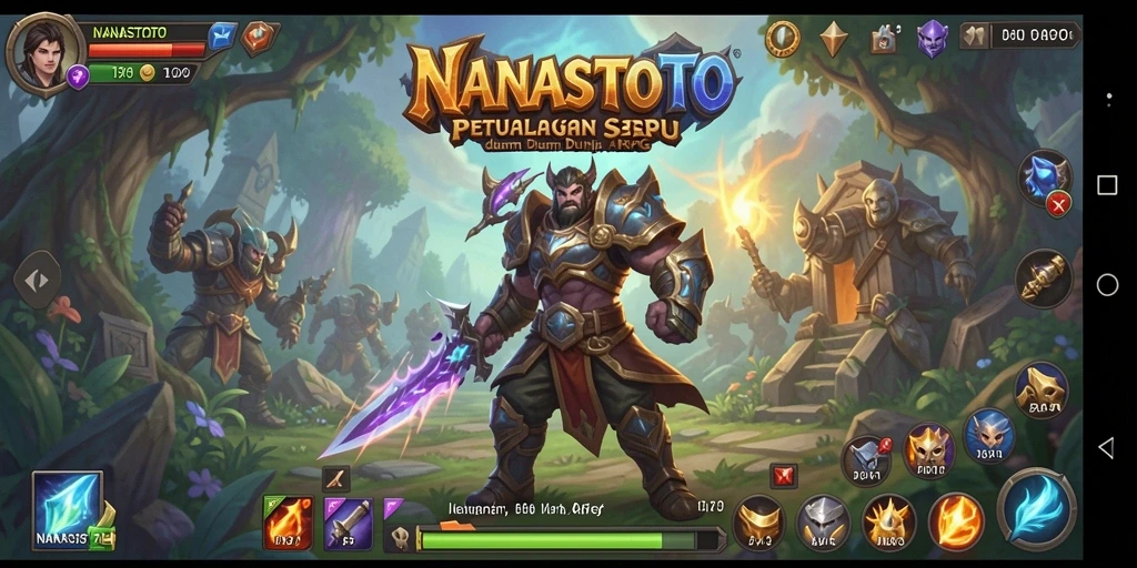 Tampilan gameplay NANASTOTO yang menegangkan dan epik dalam dunia ARPG.