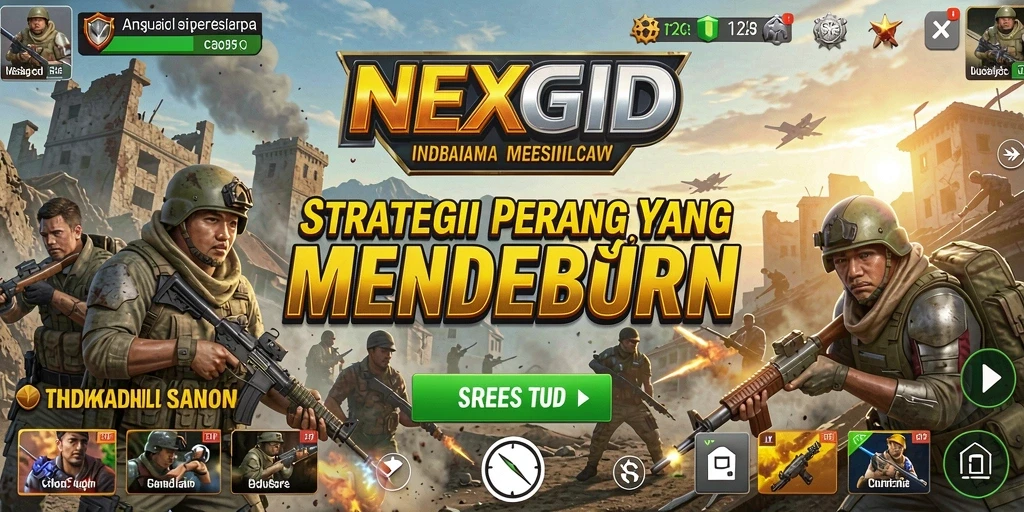 Tangkapan layar gameplay NEXGID menampilkan pertempuran strategi yang mendebarkan.
