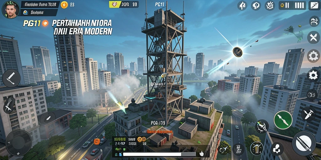 Screenshot PG11 menampilkan aksi strategi Tower Defense yang seru.
