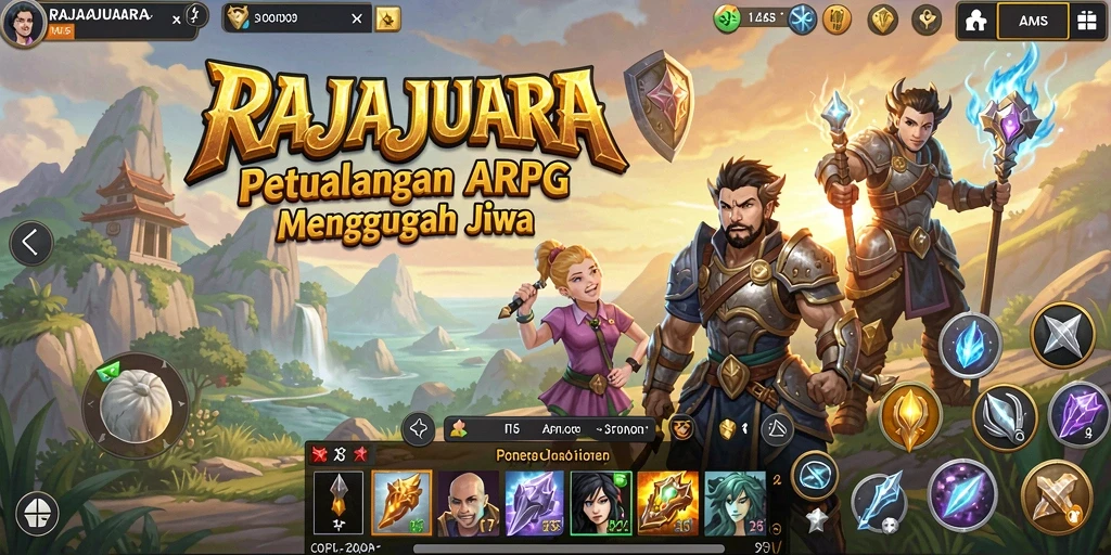 Tampilan gameplay RAJAJUARA yang mendebarkan dan penuh aksi.