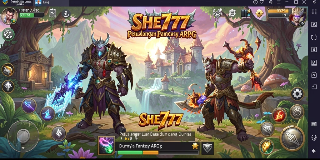 Tampilan menarik dari gameplay SHE777 dengan aksi ARPG yang intens.