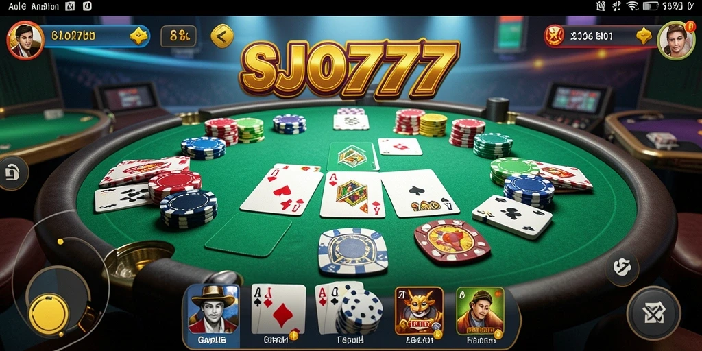 Screenshot gameplay seru dari SJO777 yang menunjukkan serunya bermain Gaple.