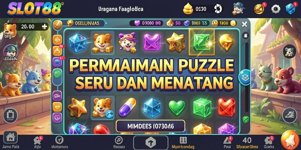 Screenshot utama SLOT88 menampilkan gameplay Puzzle yang seru dan inovatif.