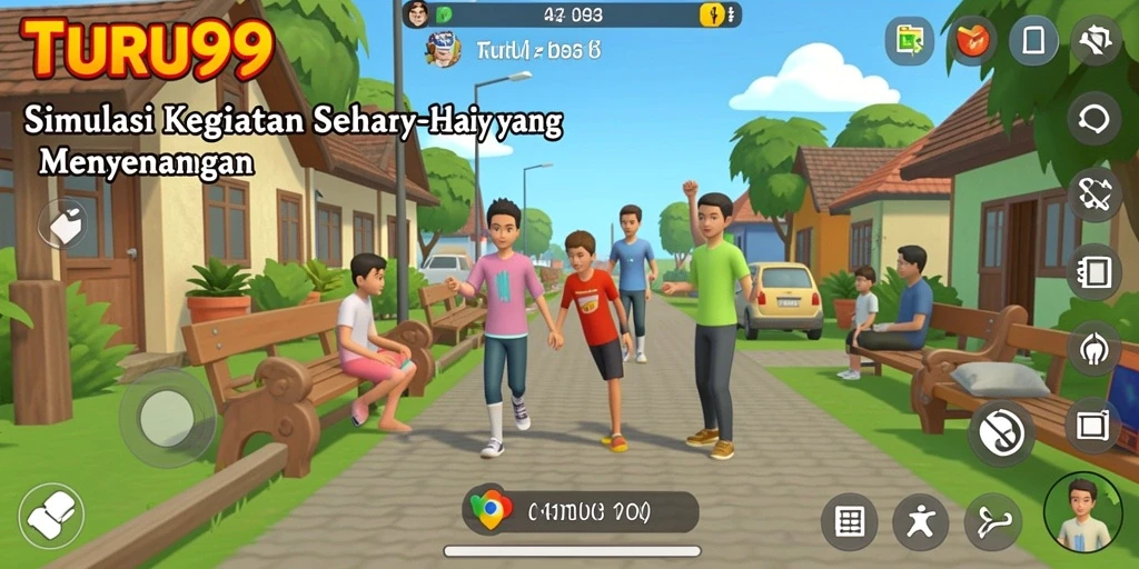 Tangkapan layar TURU99 menunjukkan aktivitas seru dalam gameplay.
